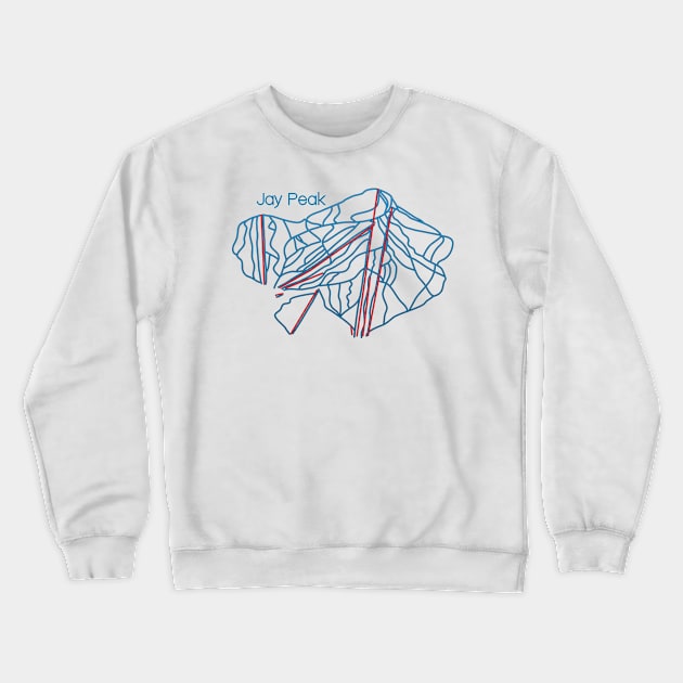 Jay Peak Trail Map Crewneck Sweatshirt by ChasingGnarnia